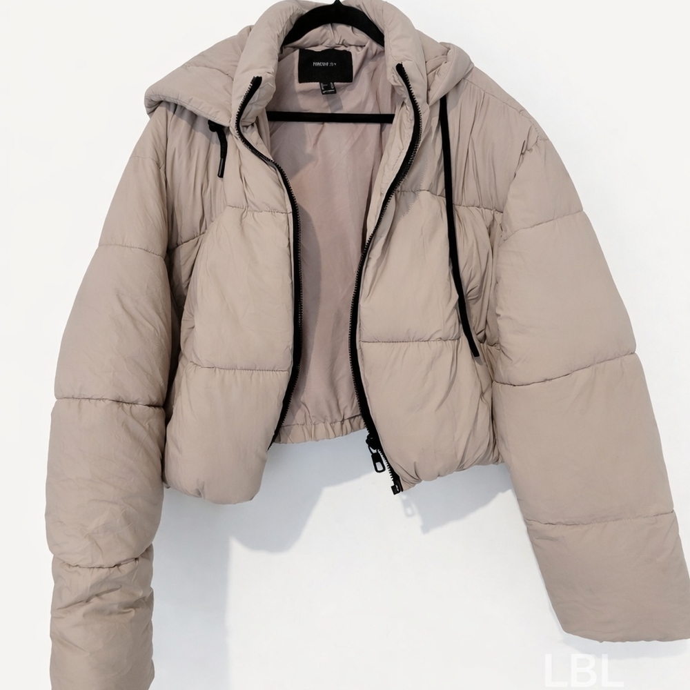 Forever 21 Light Taupe Puffer Jacket